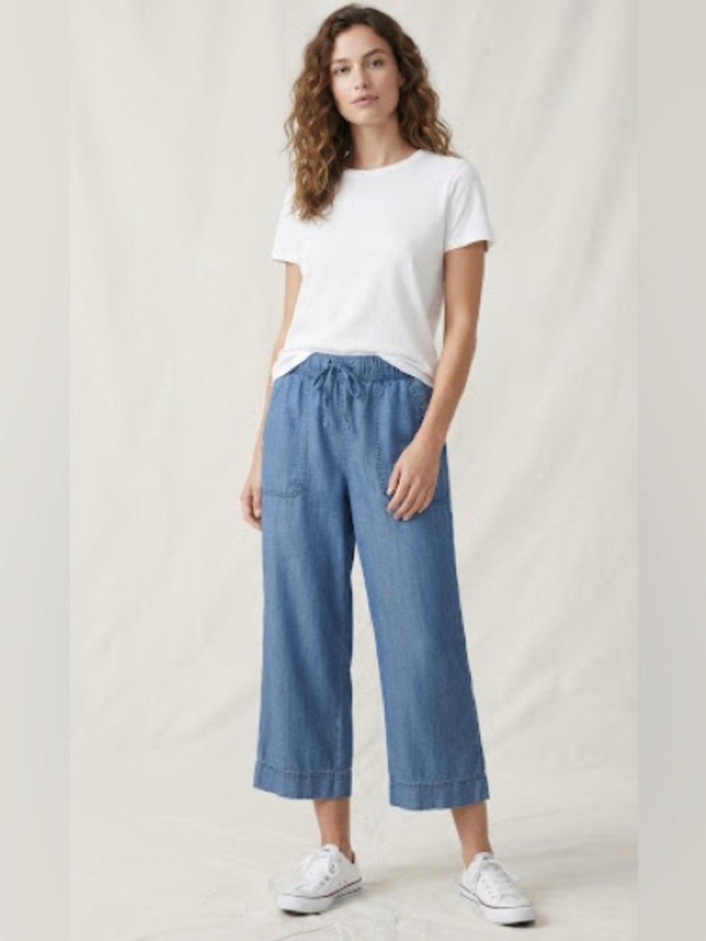 🆕 Splendid Wide Leg Crop Drawstring Ankle Pant